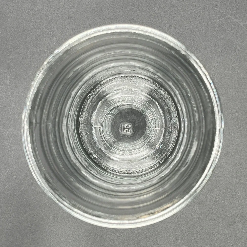 Vtg Clear Pressed Ribbed Glass‎ Hourglass Vase Flared Rim 10